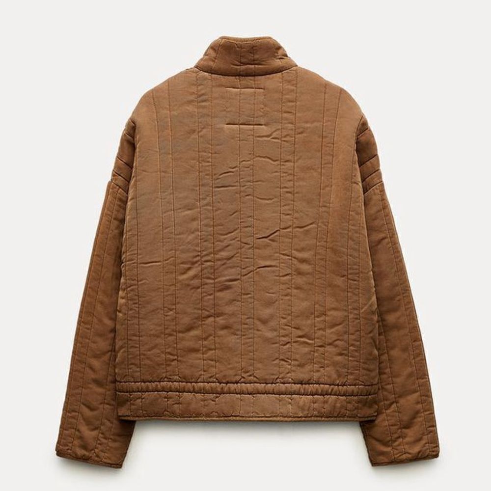 ZARA WASHED EFFECT QUILTED JACKET ZW COLLECTION - Picture 5 of 12